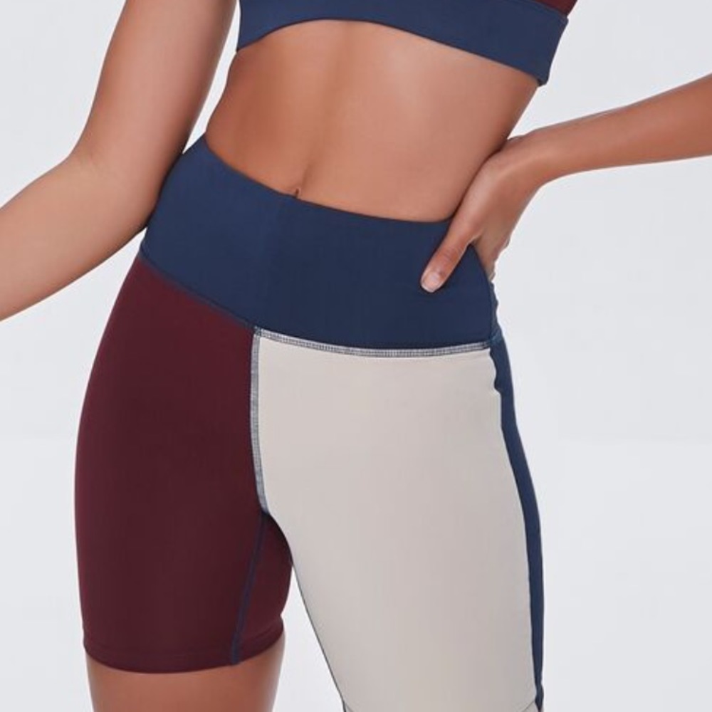 Color block biker shorts active